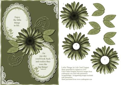 Little Things in Life Green Card Topper