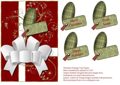 Christmas Package Card Topper