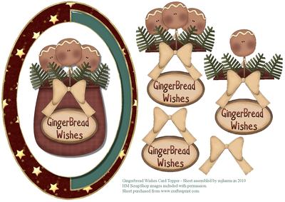 Gingerbread Wishes Card Topper