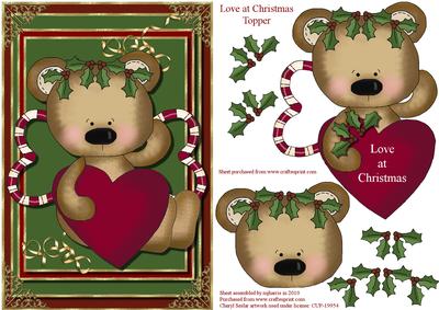 Love at Christmas Card Topper