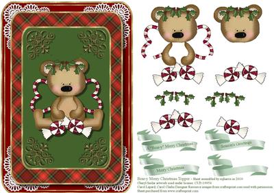 Bear-y Merry Christmas Card Topper