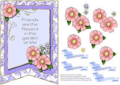 Garden of Friends Card Topper