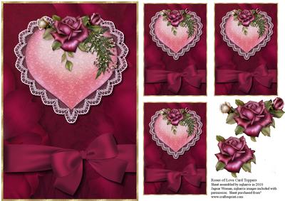 Roses of Love Card Toppers
