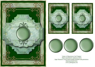 Green & Glamourous Card Toppers