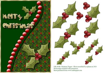 Jolly Holly Christmas Topper