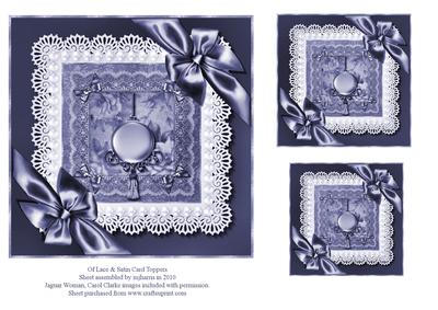 Blue of Lace & Satin Topper