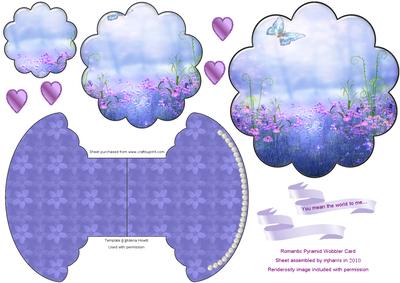Romantic Pyramid Wobble Card