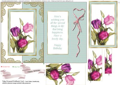 Tulip Pyramid Foldback Card