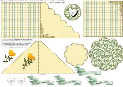 Yellow Rose Beauty Scalloped Edge Card