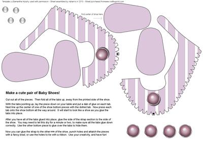 Lavender Striped Baby Shoes