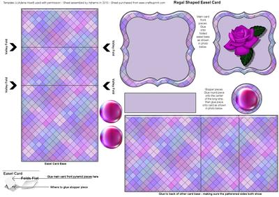 Purple Rose Easel Card