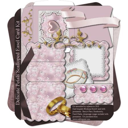 Delicate Petals Scalloped Easel Card Kit