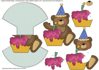 Birthday Bear Wobble Card