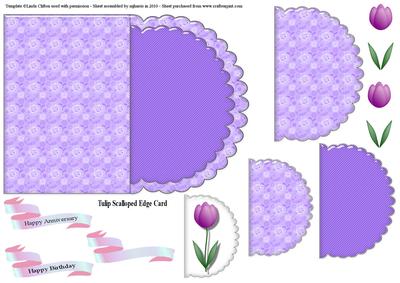 Tulip Scalloped Edge Card