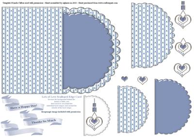 Lots of Love Scalloped Edge Card