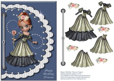 Happy Birthday Princess Card Topper