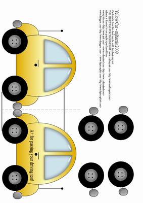 Yellow Car for Driving Test