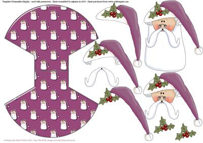 Contemporary Santa Wobble Card
