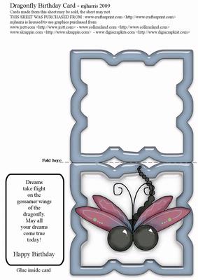 Dragonfly Birthday Card