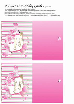 Two Sweet 16 Birthday Cards