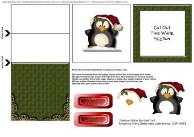 Christmas Shaker Top Easel Card