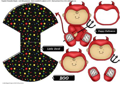 Little Devil Halloween Wobble Card