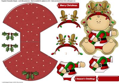 Decorated Baby Christmas Wobble Card
