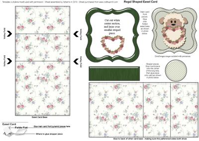 Roses Regal Shaped Easel Card