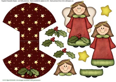 Angel of Christmas Wobble Card