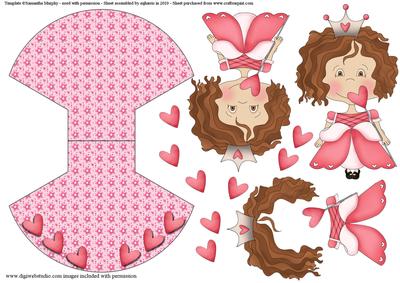 Pink Princess Wobble Card