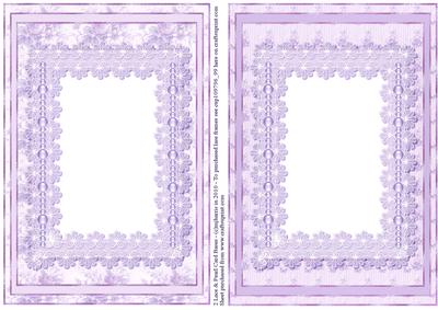2 Lace& Pearl Card Bases in Lavender