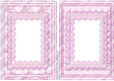 2 Lace& Pearl Card Bases in Mauve