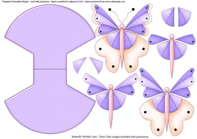 Butterfly Wobble Card in Lavender