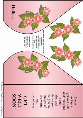 Floral Get Well Soon Tear Drop