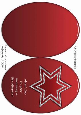 Mazel Tov - Bar Mitzvah Red