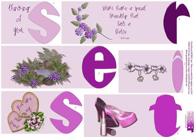 Sister Word Book in Purples