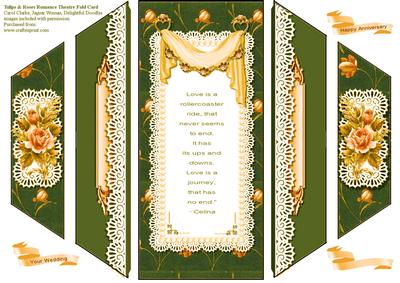 Roses & Tulips Romance Theatre Fold Card