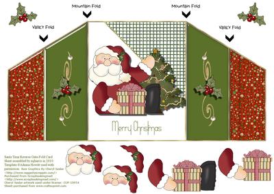 Santa Time Reverse Gate-fold Card