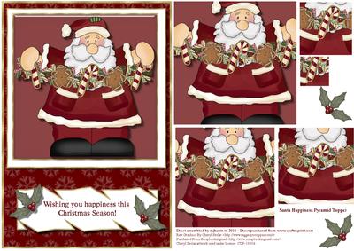 Santa Happiness Pyramid Topper
