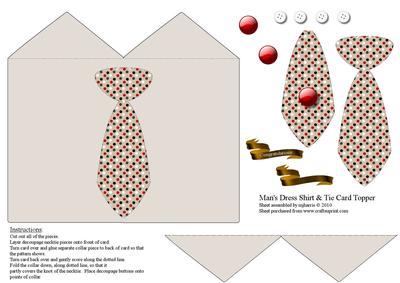 Man's Dress Shirt & Tie Card Topper 2