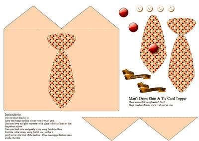 Man's Dress Shirt & Tie Card Topper 3