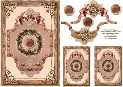 Pink Victorian Floral Toppers