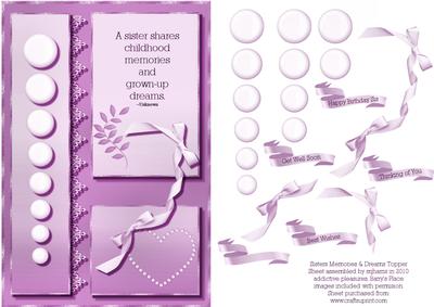 Sisters Memories & Dreams Lavender Topper