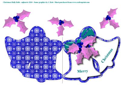 Blue Bells of Christmas Card