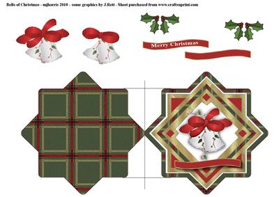 Plaid Bells of Christmas Star Card