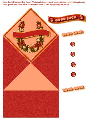 Good Luck Diamond Top in Orange