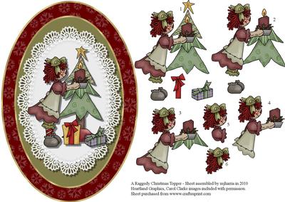 A Raggedy Christmas Card Topper