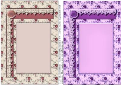 2 Lace 'n Roses Card Fronts