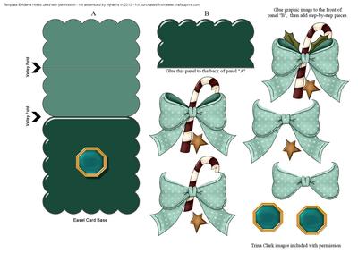 Candy Canes & Christmas Scalloped Easel Card