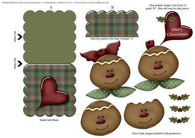 Christmas Ginger Scalloped Easel Card